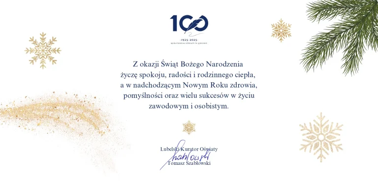 Życzenie Lubelskiego Kuratora Oświaty